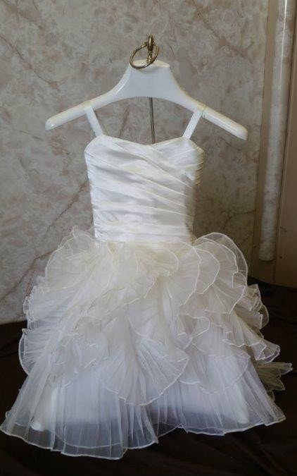 ruffled layers mermaid flower girl dress